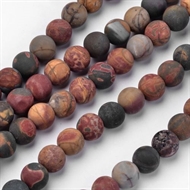 8 mm. frostet Polychrome Jasper/Picasso streng